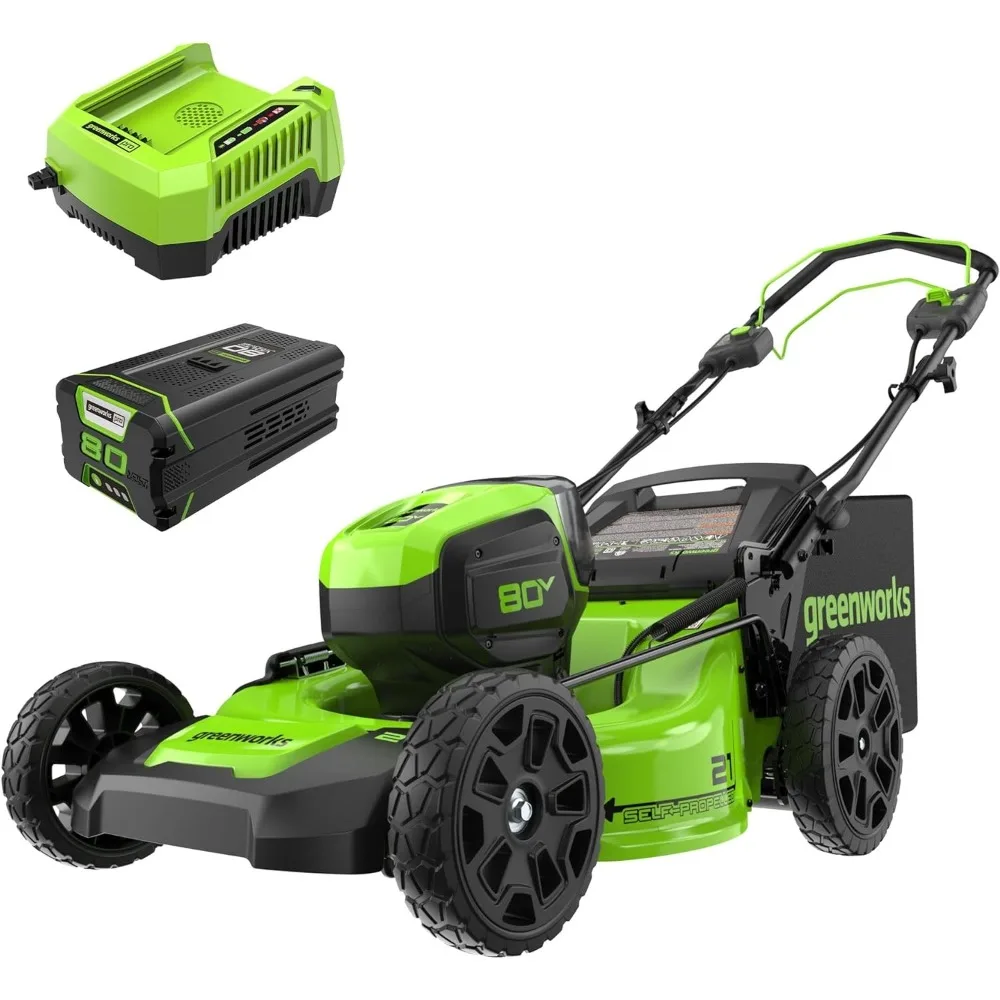 

80V 21" Brushless Cordless (Self-Propelled) Lawn Mower (75+ Compatible Tools), 4.0Ah Battery and 60 Minute Rapid Charger
