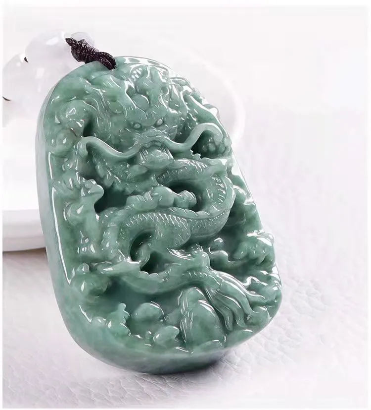 

Top Quality Pure Natural Jade Greenstone Pendant Necklace Delivery Chain Accessories Exquisite Jewelry