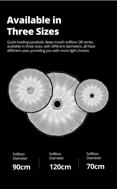 Parabolic Softbox Bowens, Deep Parabolic Softbox