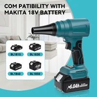 Souffleur d'air sans fil Turbo Jet pour batterie Makita 18V, vitesse du vent 300 m/s, souffleur de feuilles électrique portable, outil de soufflage de poussière 3
