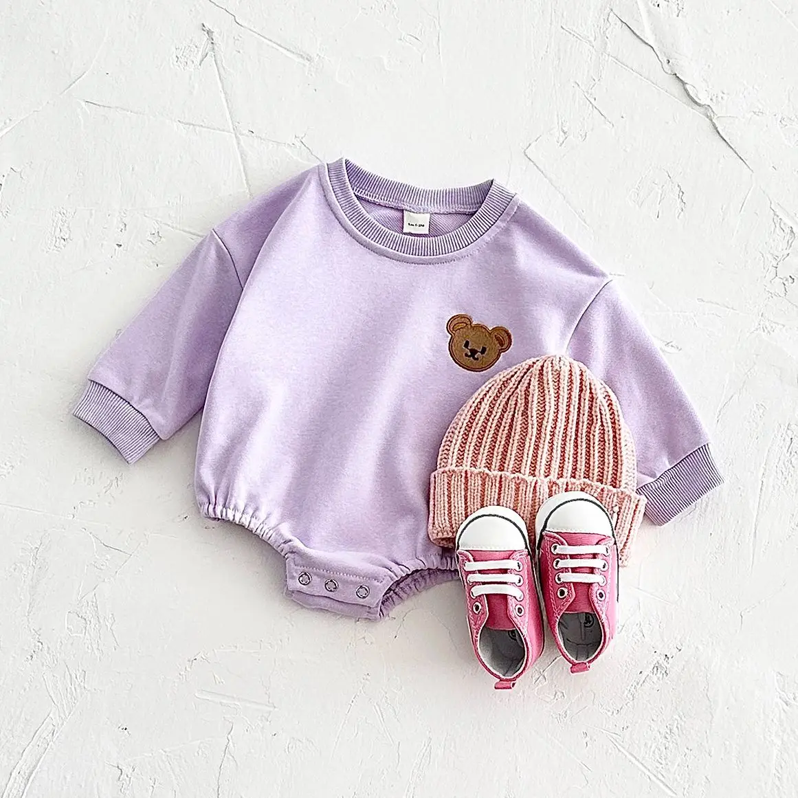 Baby Clothes Romper Long Sleeve Bear Sweatshirt Sweet Lavender Terry Cotton 0-2Y Newborn Boy Girl Bodysuits Infant Fall Winter 22 Baby Clothes Romper Long Sleeve Bear Sweatshirt Sweet Lavender Terry Cotton 0-2Y Newborn Boy Girl Bodysuits Infant Fall Winter - Image 6