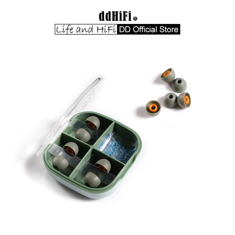 HiFi ST35 D-Tips IEM Ear Tips Replacement Silicone Earbud Tips with Storage Box 3 Pairs of S / M / L or Mixed Sizes