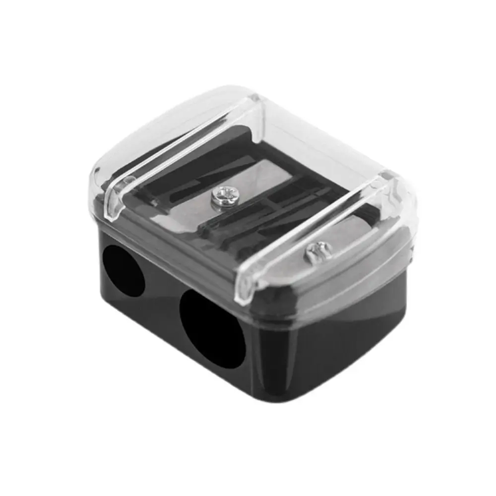 2 Pezzi Mini Temperino a Doppio Foro in Plastica Classico per Matite Sopracciglia, Matite Trucco ed Eyeliner - immagine 4