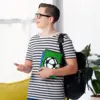 NEW Notebook Reversible Football Pattern Notebook with Lock and Keys Diary Journal Travel Notebook Diary for Kids and Adults 3