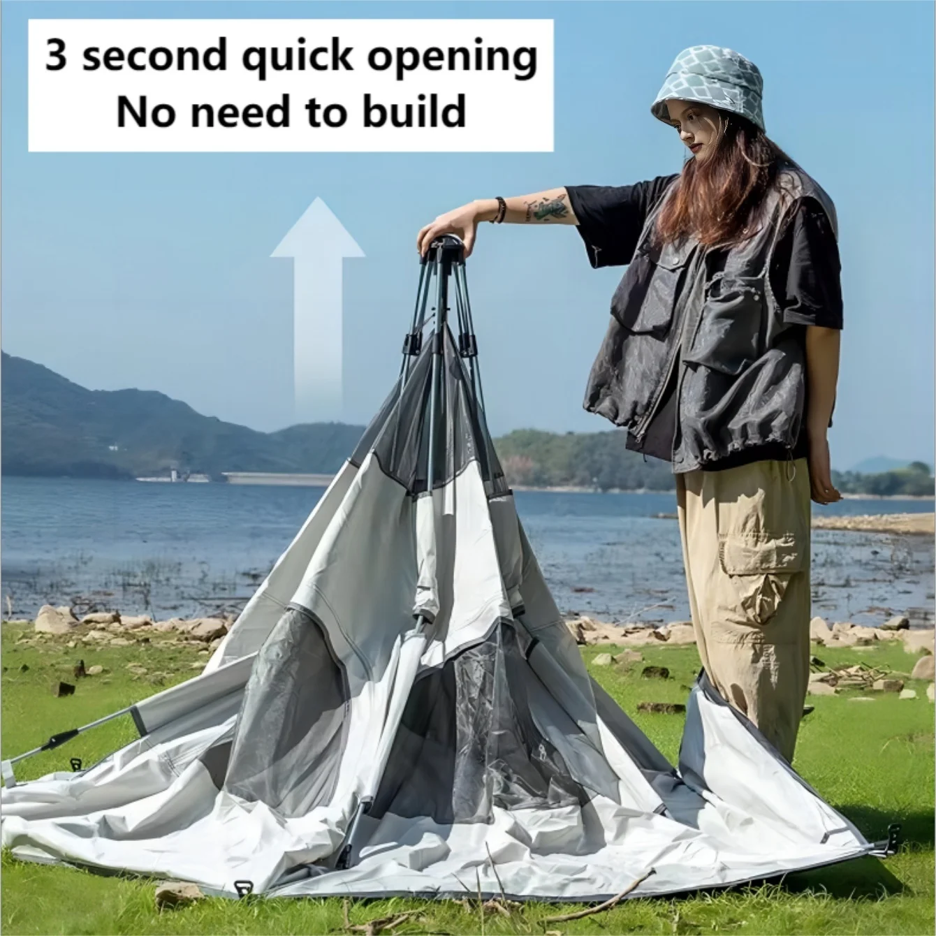 4-Person Wind-Resistant Tent with Skylight 3