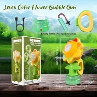 Sunflower Bubble Machine for Kids Automatic Flower Bubble Toy with Light for Toddlers Bubble Maker Blower for Kids Outdoor Toys 6