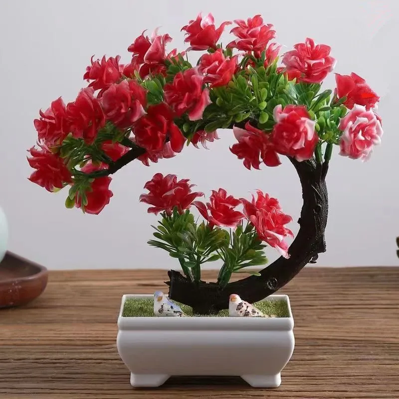 

Artificial flowers, artificial flowers, bonsai, green plants, small potted plants, welcome pines, roses, porch decorations,