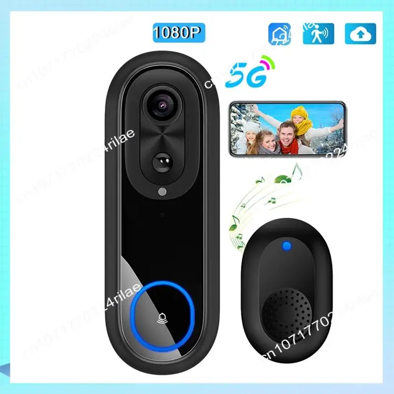 A17Z 5G 2.4G Wifi Video Doorbell 1080P Wireless Smart Intercom Camera IP65 Waterproof Ring Bell With 7000Mah Battery