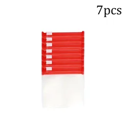 7 - Piece Reusable Zippered Pill Pouch Set - Colorful Self - Sealing Translucent Medicine Organizers (Red 7pcs)