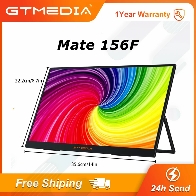 

Портативный монитор 2023 дюйма 15,6 P IPS FHD, дисплей для ноутбука с поддержкой большинства смартфонов/компьютеров/ноутбуков, в наличии в Испании