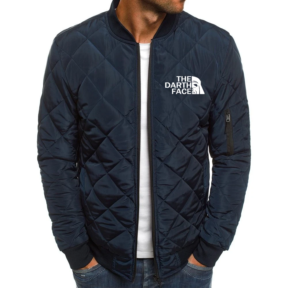 New The Darth North Logo Print Customizable Solid Color Men Zipper Jacket Cardigan Cotton Warm Pocket Casual Man Clothes Selling |