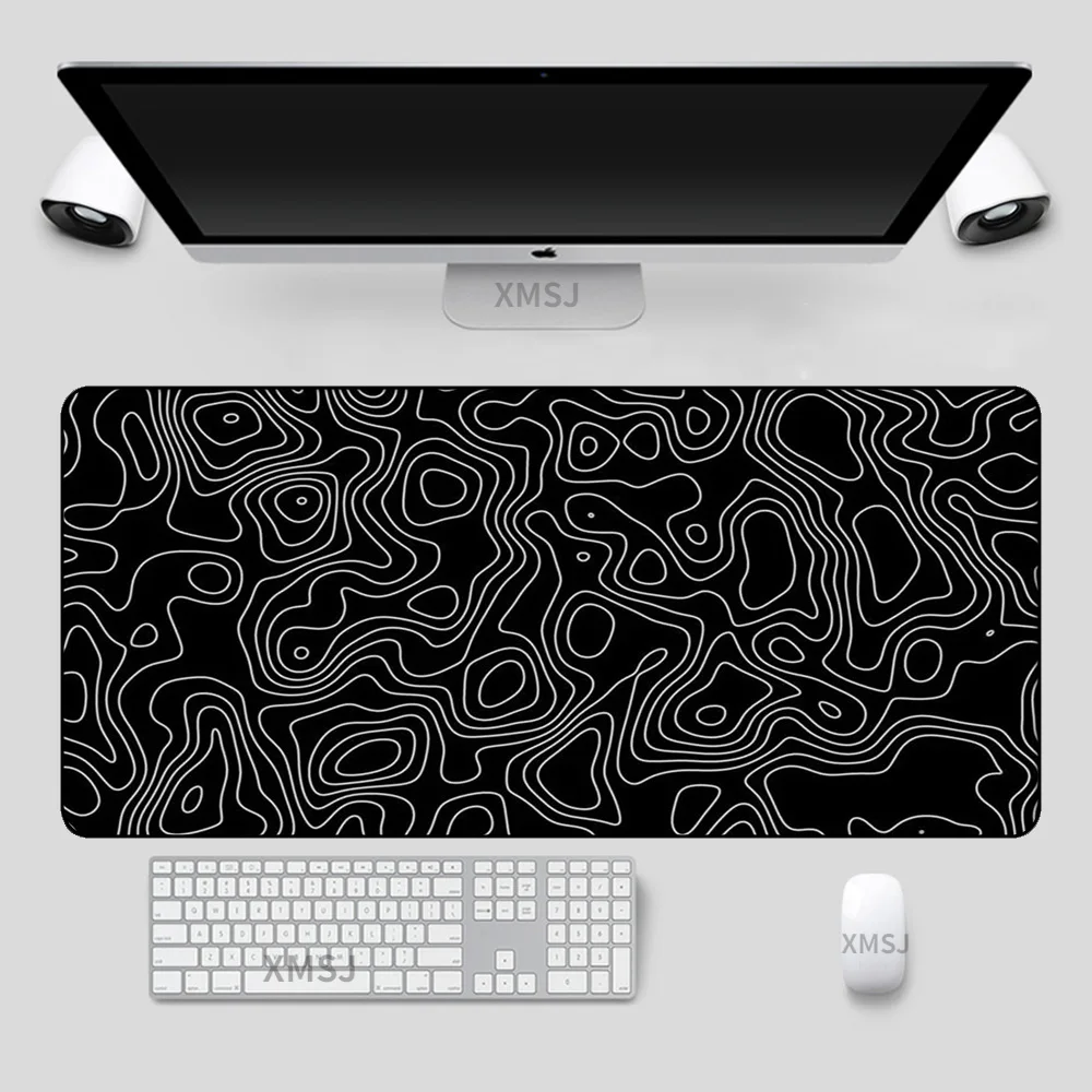 Black Strata Liquid Stain Gaming Mouse Pad 90x40 Large Mouse Pad Company Pc Gamer Accessories