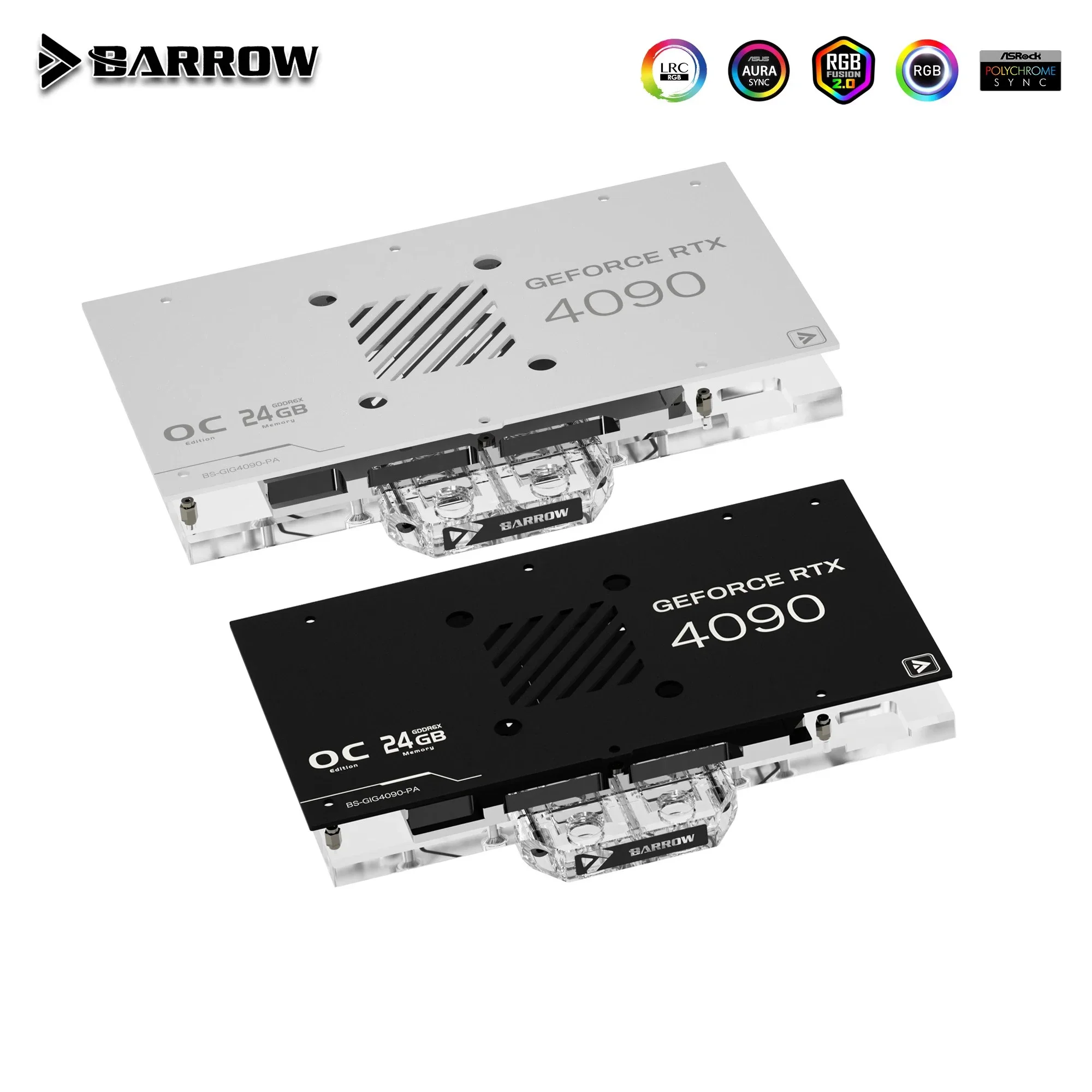 Barrow Gpu Water Block Per Gigabyte Rtx 4090 Gaming Oc 24G, Aorus Rtx 4090 Master 24G Card Cooler 5V Argb Aura Sync