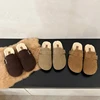 Bebealy Fashion Fur Clogs Slippers for Women Winter Fluffy Cork Insole Plush Slippers with Arch Support Furry Suede Mules Shoes 2