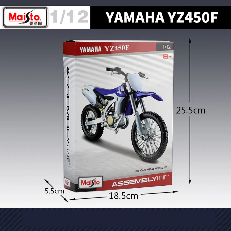 Maisto Assembly Version 1:12 Yamaha YZ450F Alloy Sports Motorcycle Model Diecast Metal Toy Street Motorcycle Model Children Gift 3