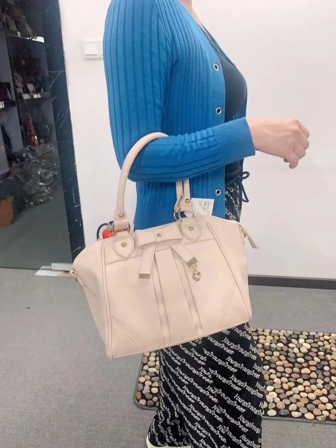 JIAERDI Lolita Jk White Handbag Women Japanese Bow Leather Large Capacity Tote Bag Ladies Retro Sweet shoulder Crossbody Bags