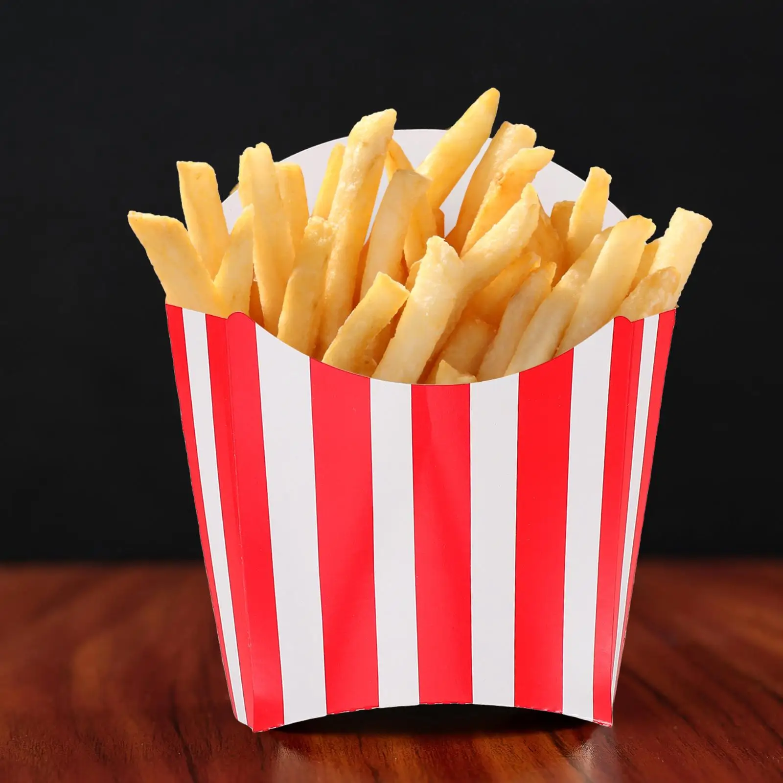 50 Pcs Food Packaging Boxes Disposable Popcorn Boxes Party Supplies Paper Popcorn Snack Containers Fries Party
