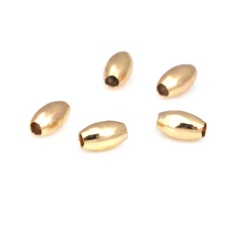 Cuentas de Brass Doradas de 18K Diseño Ovalado Cilíndrico Suministros para Hacer Joyería DIY - details 31