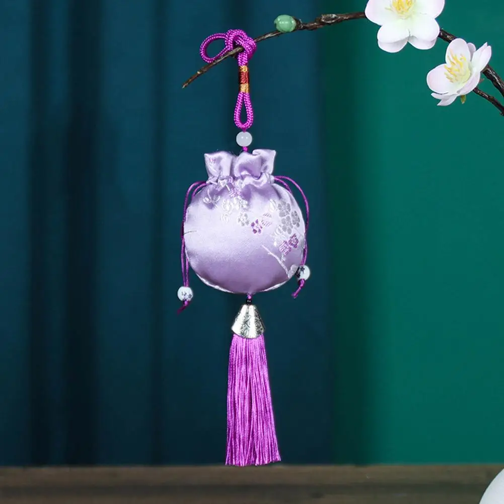 Leere Tasche im chinesischen Stil zur Schmuckaufbewahrung, handgefertigt, Vintage-Quasten, Glücksstickerei, Beutel mit Kordelzug – Detail 20