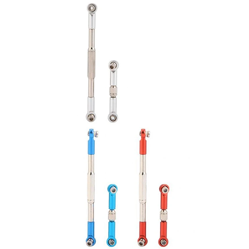 A003 20X RC Steering Rod CNC Machining Aluminum Alloy Steering Linkage Rod Set For WPL 1608T,Red