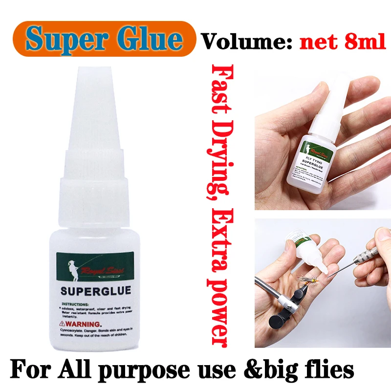 Fly Tying Glue Exclusive-use Instant Cure Clear UV Glue Power Superglue Head Cement Dubbing Glue Materials