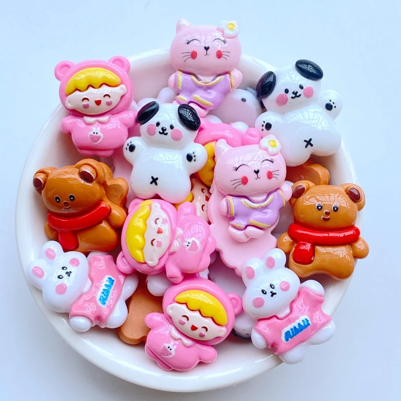 150 PCS Mini Shiny Rose Resin Embellishments - 7x11mm Flat Back Craft Decorations For DIY