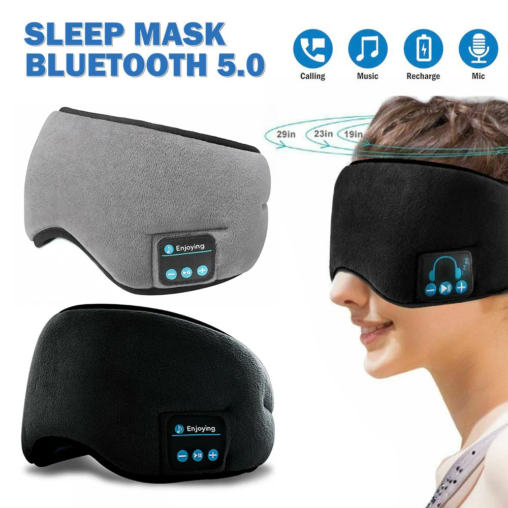 

Wireless Bluetooth Sleeping Headphones Eye Mask Sleep Headphones Bluetooth Headband Soft Elastic Comfortable Music Earphones