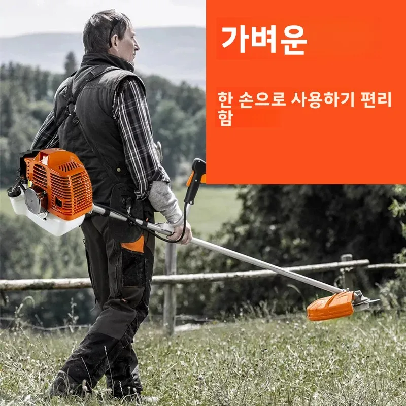 휘발유 엔진 백팩 제초기 고출력 2행정 잔디깎이 중장비 브러시 커터 (농업용)