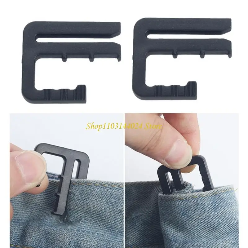 N5KE Taille Cinching Haken Clip 3PCS Jeans Bund Spanner Lose Hosen Zubehör – Detail 10