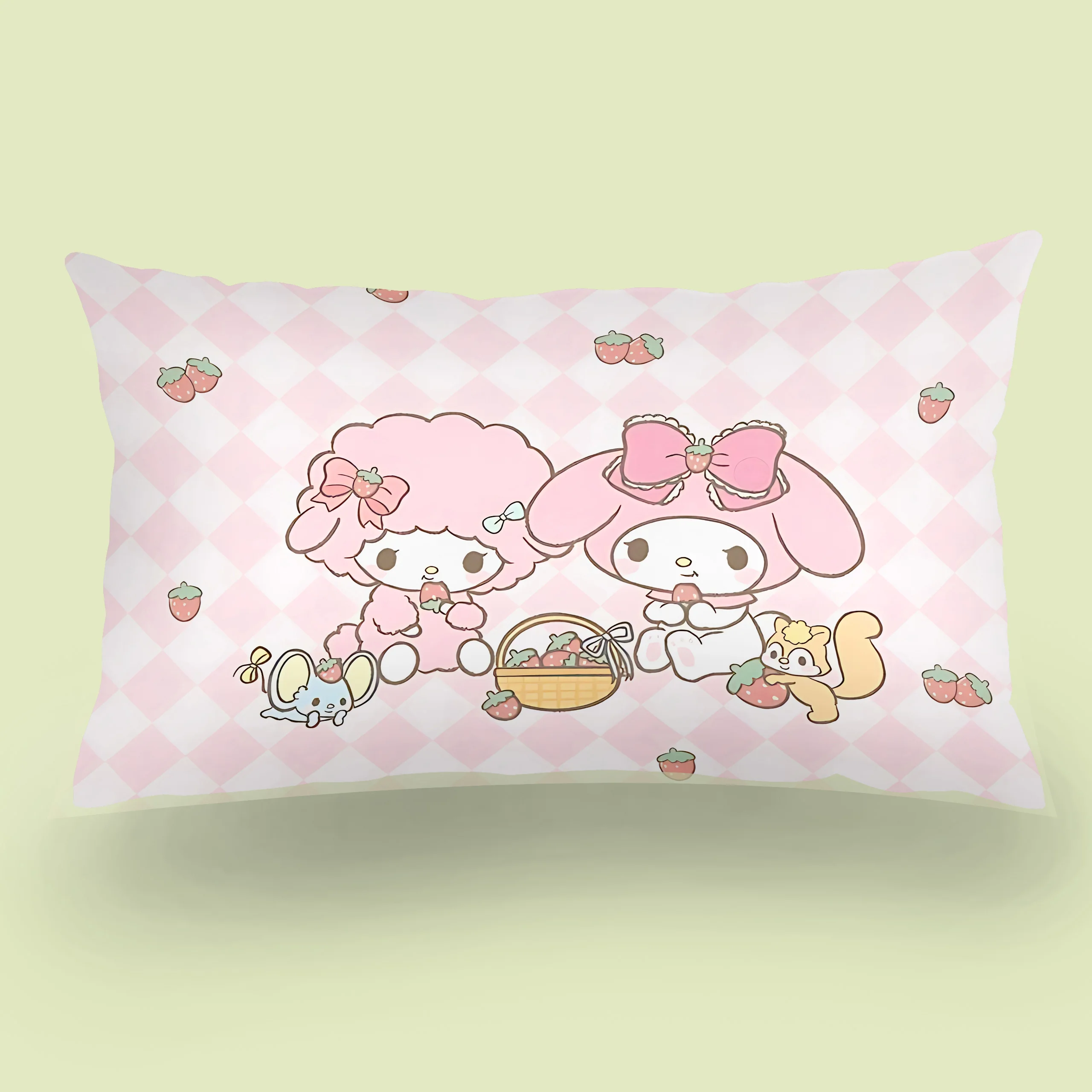 Cartoon My Melody Pillow Covers Cartoon Sofa Decorative Home Double-sided Printing Short Plush Cute Cushion Cover 4