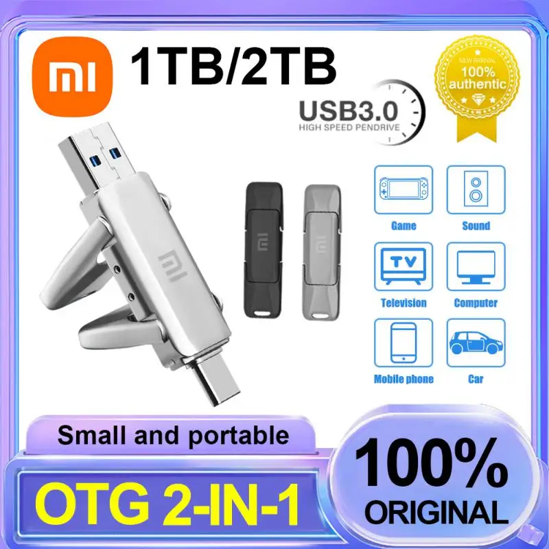 Xiaomi Usb C Tipo C Usb3.0 Flash Drive 1Tb 2Tb Metal Pendrive 128Gb Memoria Usb Memory Mini Usb Stick Per Smartphone Andriods