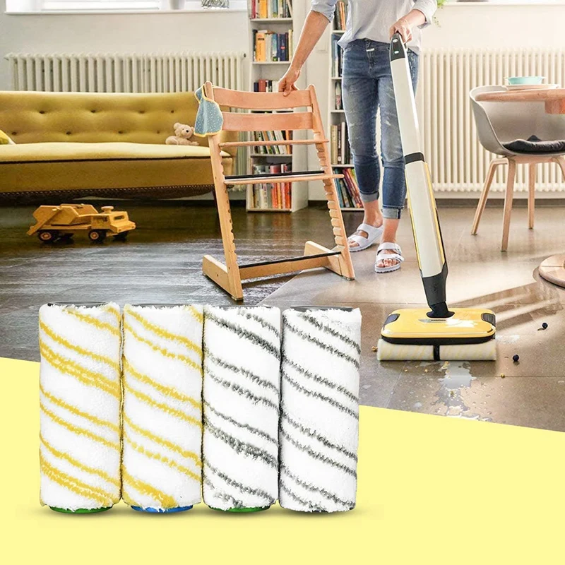 4 Pieces Set Of Rollers For Karcher Fc5 Fc7 Fc3 Fc3d Cleaner 2 Yellow 通信販売