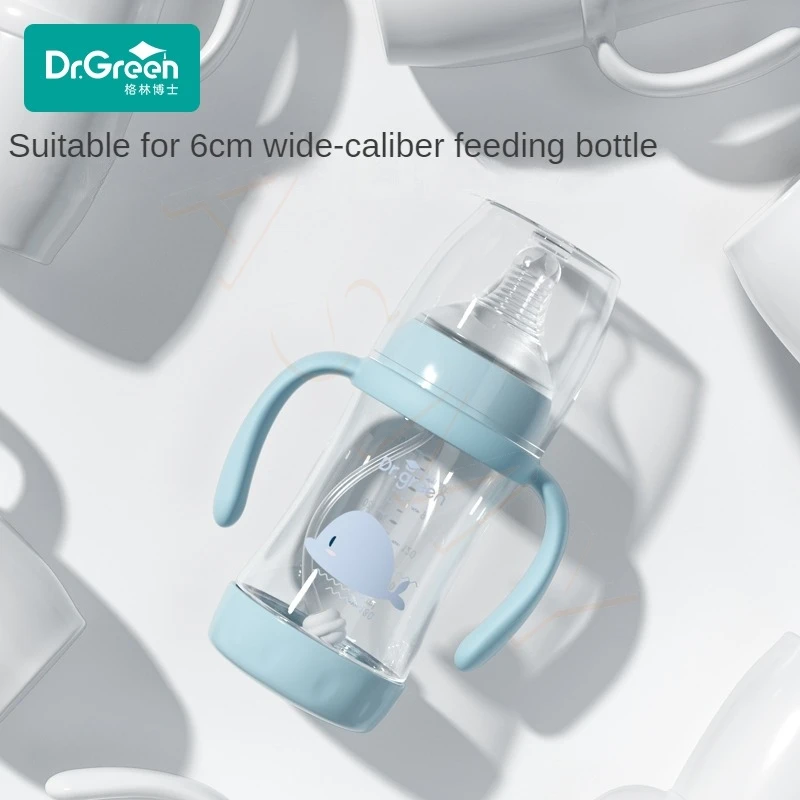 Dr.Green  Bottle anti-colic straws 360° Gravity Ball Wide Mouth S/M/Cross hole Nipple  Safe silicone material soft texture 2