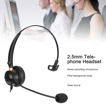 Cuffie telefoniche H600‐2,5 Cuffie per servizio clienti a orecchio singolo da 2,5 mm con microfono con riduzione del rumore Cuffie telefoniche da 2,5 mm
