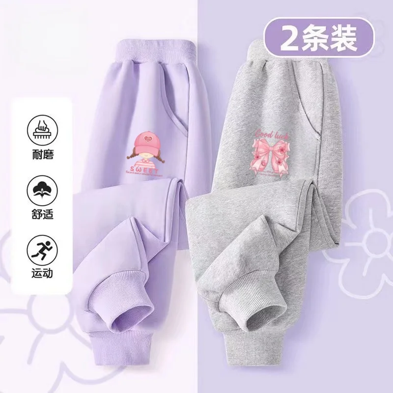 2 قطعة  مجموعة الخريف الصبي الملابس عارضة الأطفال الفتيات الكرتون طباعة السراويل طفل الرياضة أسفل طفل أزياء رياضية