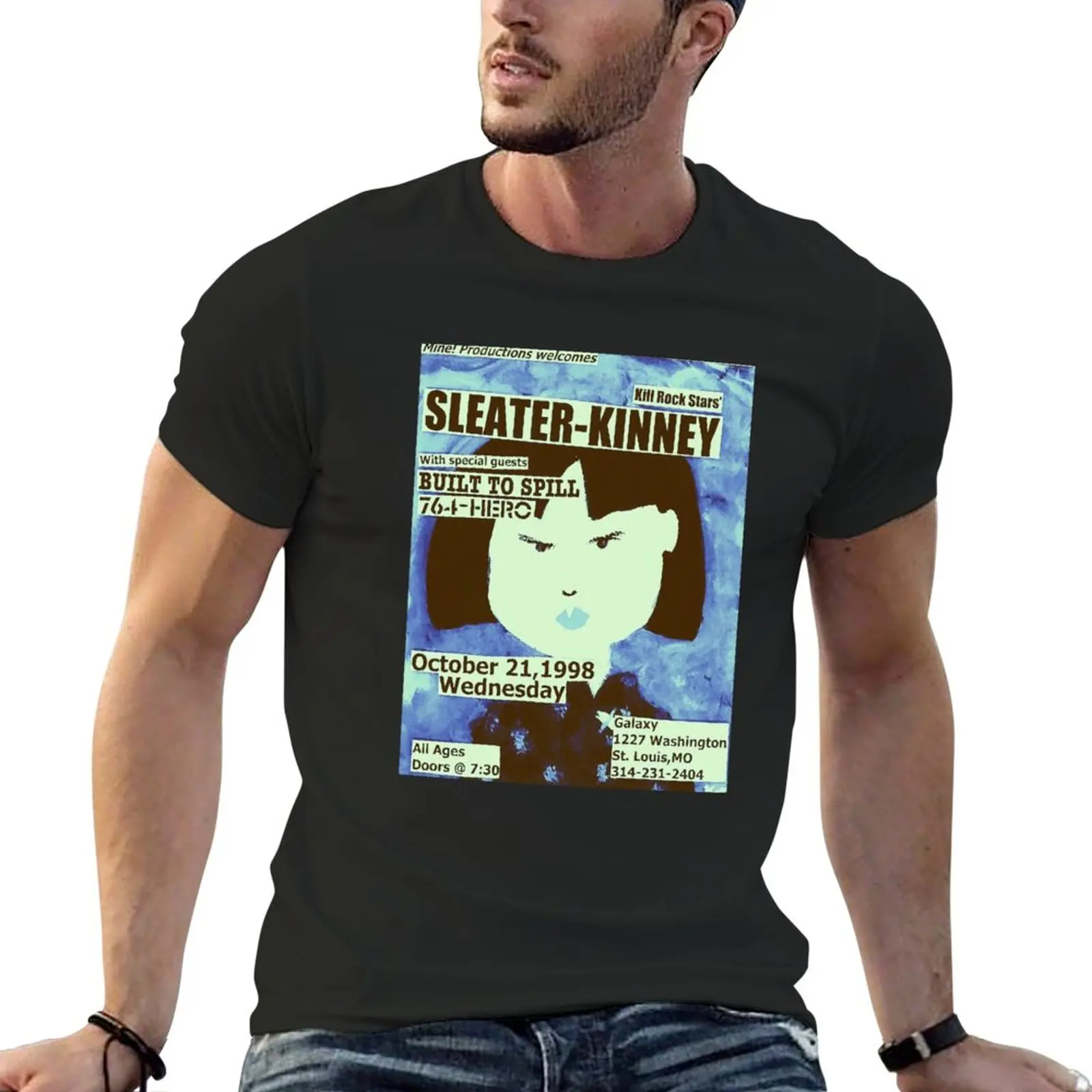 

Sleater Kinney T-Shirt hippie clothes funny t shirt T-shirts for men cotton
