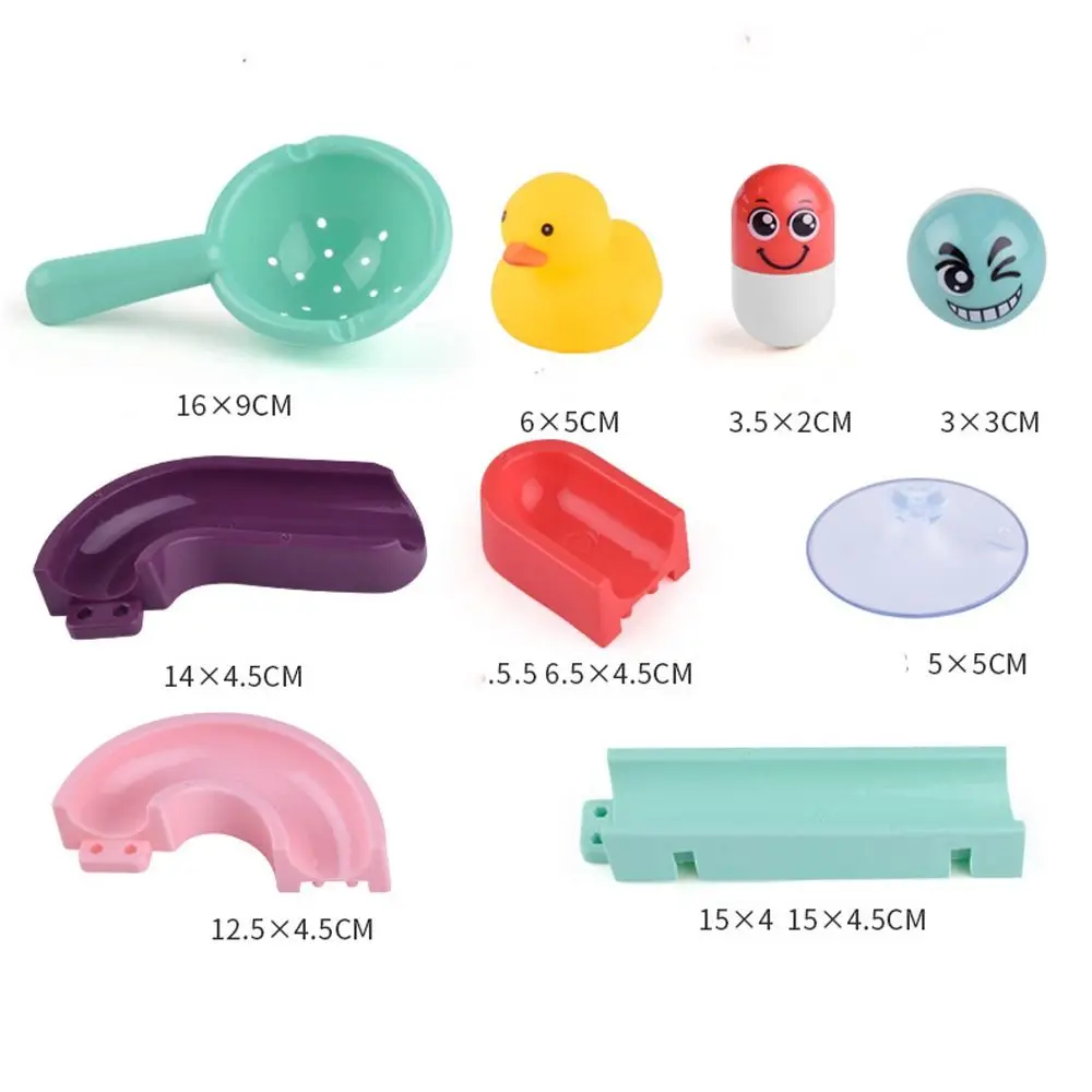 Creative Cute Baby Assembling Track Slide Colorful DIY Track Slide Suction Cup Toys Plastic Funny Bathtub Set Kids Gifts