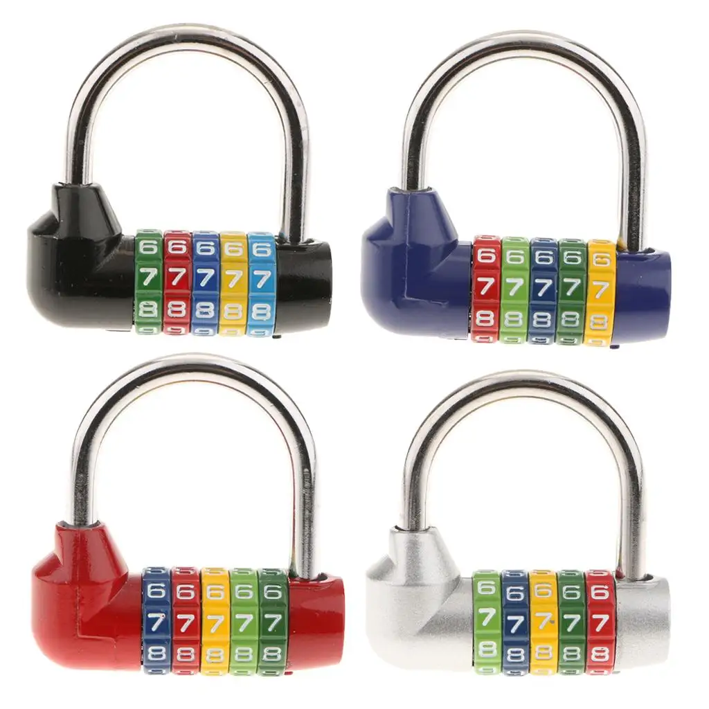 Zinc Alloy Resettable 5 Dial Password Padlock Combination Lock Suitcase Mini Luggage Security Lock for Travel Bag