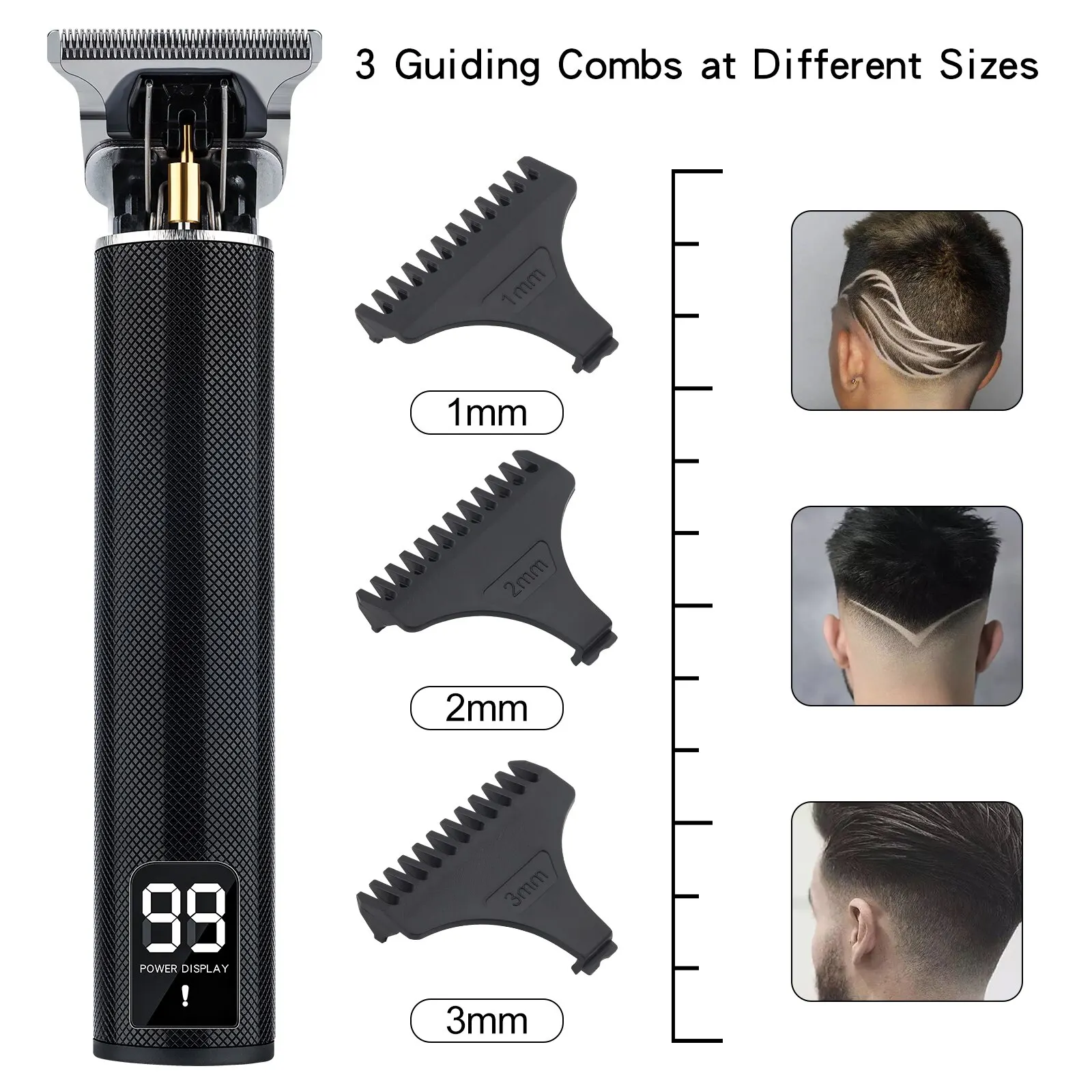 High Power Vintage T9 USB Hair Cutting Machine Hair Clipper Professional Cutter Trimmer for Men Barber Cordless Beard Trimmer Hair Clipper Hair Trimmer