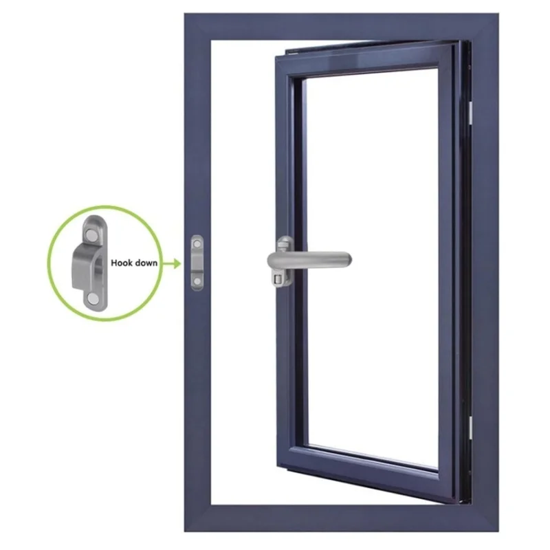 مقبض وشاح عالمي من سبائك الألومنيوم مع نافذة بابية...