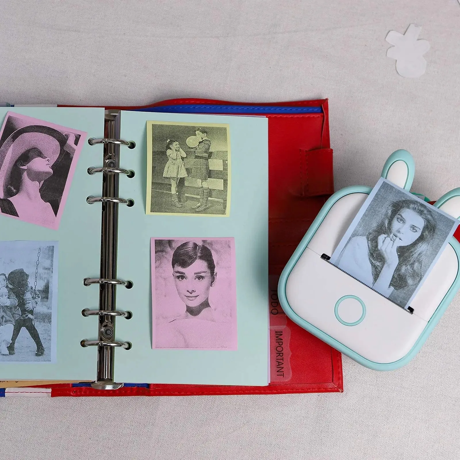 비점착성 미니 프린터 컬러 감열지, 학습 및 사무실용 비점착성 용지, M02 T02 HD 사진 3 롤 DIY