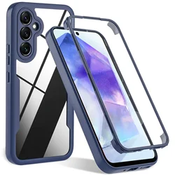 Ultimate 360° Full-Coverage Shockproof Phone Case with Screen Protection for A52 4G-A52 5G (Navy Blue)