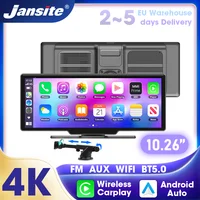 Jansite Système intelligent de voiture portable universel 10,26 pouces, autoradio stéréo, écran HD, GPS Navi WIFI pour Apple CarPlay Android Auto, lecteur multimédia BT, Mirror Link, AUX, FM, Navigation GPS, Vision nocturne 1