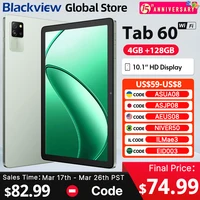 2025 New Blackview Tab 60 WIFI Tablet 10.1Inch IPS Display Widevine L1 Android 14 5100mAh Battery 12GB(4+8Expand) 128GB PC Pad 1