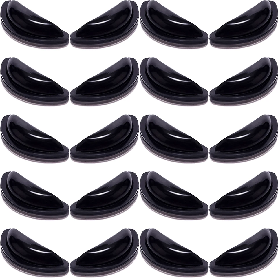 20 Paar Bril Neuspads Brillen Pads Antislip Siliconen Zachte Neuspads Zelfklevende Neuspads Transparant 15 Mm