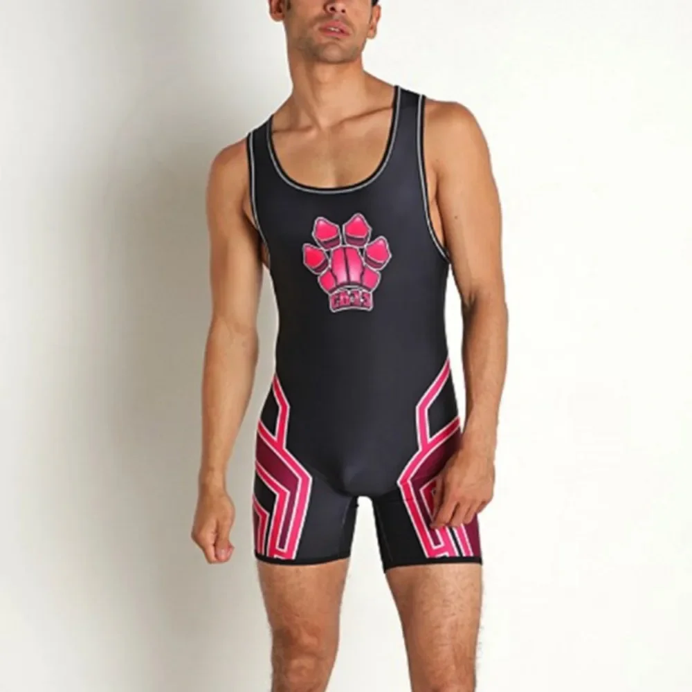 Summer Men's Wrestling Singlets Suits One-piece Powerlifting Sleeveless Gym Sport Fitness Clothing Boxing Tight Singlet Suit 5