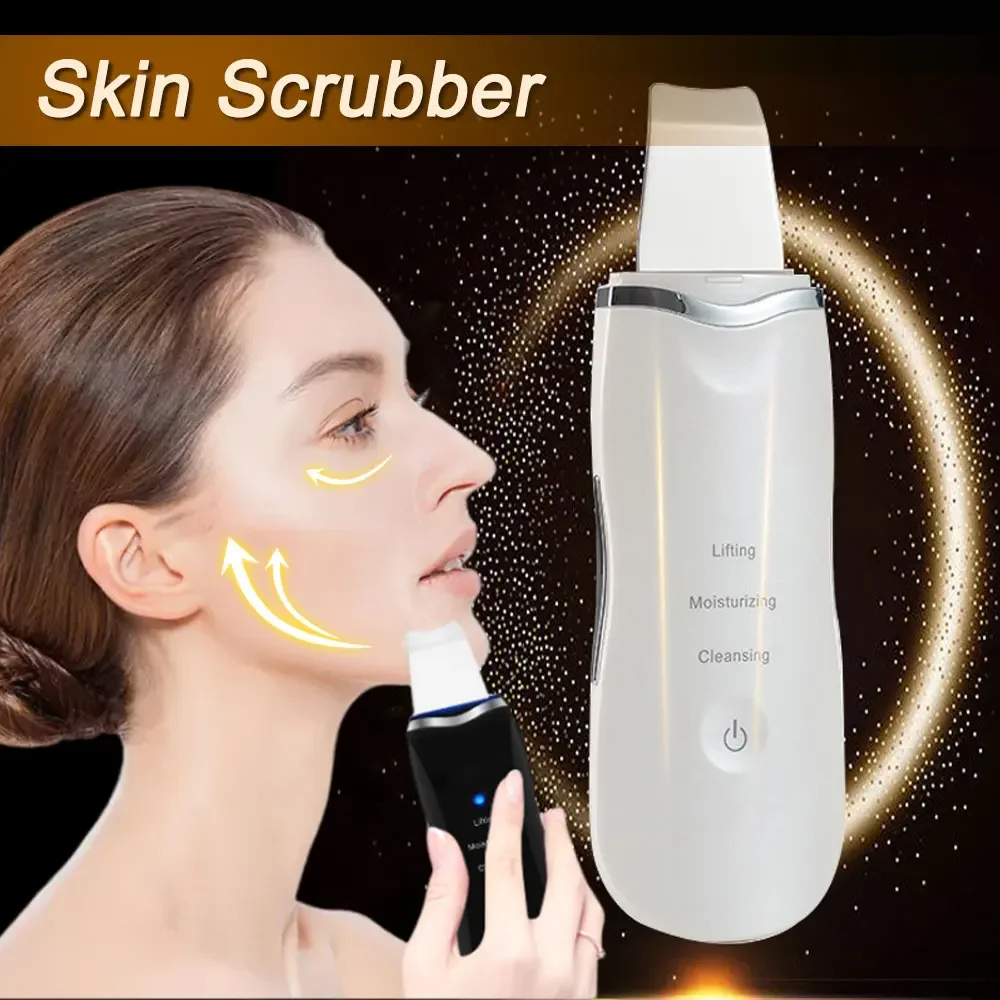Ultrasonic Skin Scraper Pore Deep Face Cleaning Remover Blackheads Skin Care Spatula Shovel Cleanser with Vibration Massage 2