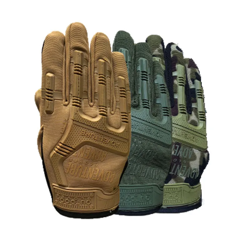 Anti-slip Gloves Camo Green Airsoft Paintball 