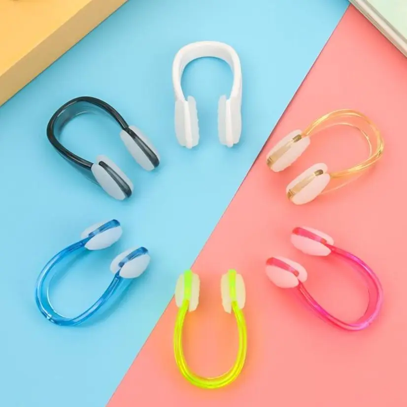 4Pcs/Set 6 Colors Swimming Nose Clip Soft Silicone Waterproof Swim