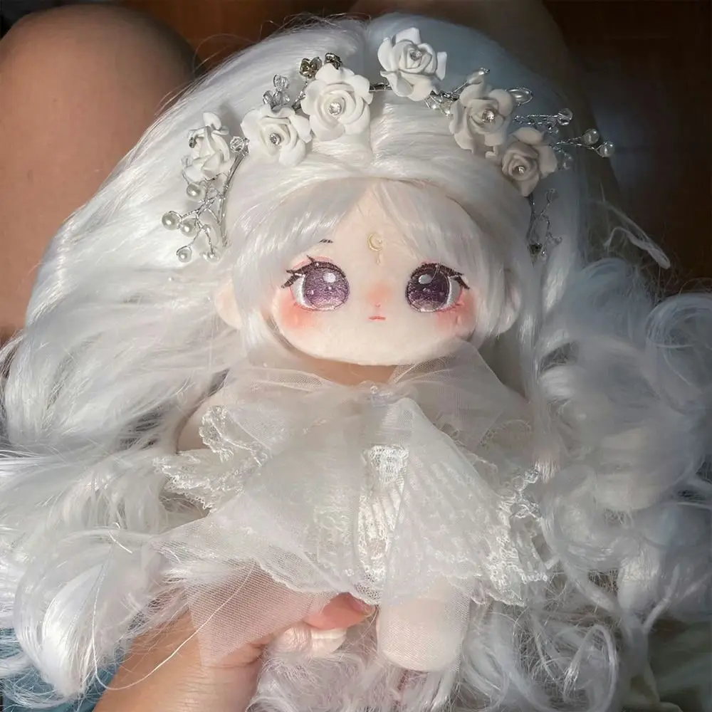 20cm Kawaii Cotton Doll Big Eyes No Attribute Plush Idol Stuffed Super Star Figure Dolls Can Change Clothes Gift for Girls Kids - 4
